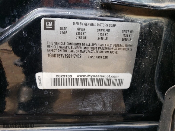 2009 Cadillac CTS AWD w/1SB with VIN 1G6DT57V190117402, listed as a Copart auction lot 45391695 with 239,569 mi miles and Salvage Title. Bid and sale history available at carsss.com. Image 14.