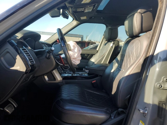 2020 Land Rover Range Rover SV Autobiography Dynamic with VIN SALGW2RE9LA598992, listed as a Copart auction lot 80763454 with 53,514 mi miles and Salvage title. Bid and sale history available at DreamBid. Image 7.