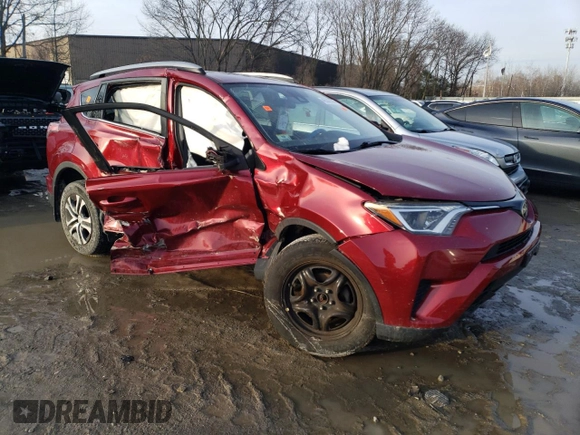 2018 Toyota RAV4 LE with VIN 2T3BFREVXJW821118, listed as a Copart auction lot 46302585 with Not Provided miles and Salvage Title. Bid and sale history available at DreamBid. Image 4.