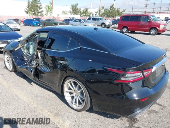 2019 Nissan Maxima SV with VIN 1N4AA6AV0KC379040, listed as a IAAI auction lot 42003805 with 53,724 mi miles and . Bid and sale history available at DreamBid. Image 3.