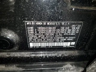 2024 Honda HR-V Sport with VIN 3CZRZ2H56RM700067, listed as a Copart auction lot 46109775 with 38,799 mi miles and Salvage Title. Bid and sale history available at carsss.com. Image 15.