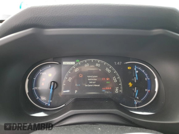 2024 Toyota RAV4 Hybrid XSE with VIN 2T3E6RFVXRW081223, listed as a Copart auction lot 42163285 with 2,167 mi miles and Salvage Title. Bid and sale history available at DreamBid. Image 9.