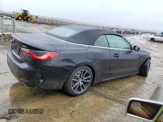 2025 BMW 4 Series 430i xDrive with VIN WBA53DB04SCT08191, listed as a Copart auction lot 86402714 with 8,693 mi miles and Clean Title. Bid and sale history available at DreamBid. Image 3.