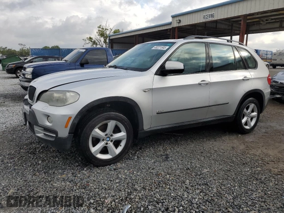 2007 BMW X5 3.0si with VIN 4USFE43567LY77542, listed as a Copart auction lot 48221585 with 166,414 mi miles and Salvage Title. Bid and sale history available at carsss.com. Image 1.