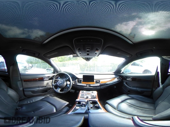 2014 Audi A8 4.0T with VIN WAUR2AFD8EN004371, listed as a IAAI auction lot 42693492 with 159,405 mi miles and . Bid and sale history available at DreamBid. Image 18.