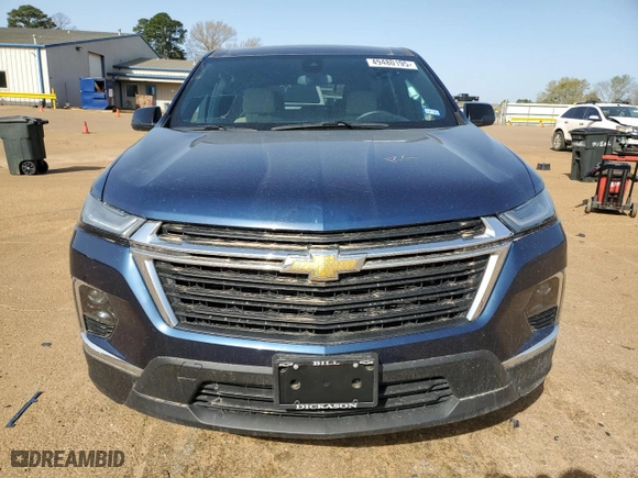 2023 Chevrolet Traverse LS with VIN 1GNERFKW4PJ206515, listed as a Copart auction lot 49480195 with 53,521 mi miles and Salvage Title. Bid and sale history available at carsss.com. Image 5.
