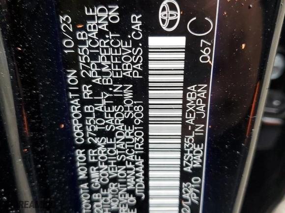 2024 Toyota Crown XLE with VIN JTDAAAAF1R3019081, listed as a Copart auction lot 42989695 with 11,504 mi miles and Salvage Title. Bid and sale history available at carsss.com. Image 12.