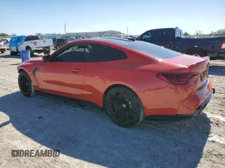 2025 BMW M4 Competition xDrive with VIN WBS33HK08SCT85432, listed as a Copart auction lot 42411825 with 4,053 mi miles and Salvage Title. Bid and sale history available at carsss.com. Image 2.