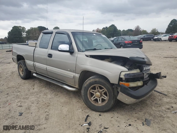 2002 Chevrolet Silverado 1500 LT with VIN 2GCEC19T921165231, listed as a Copart auction lot 80653194 with 0 mi miles and Salvage Title. Bid and sale history available at carsss.com. Image 4.