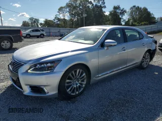 2014 Lexus LS 460 L with VIN JTHGL5EF2E5052609, listed as a Copart auction lot 76527424 with 104,932 mi miles and Salvage title. Bid and sale history available at DreamBid. Image 1.