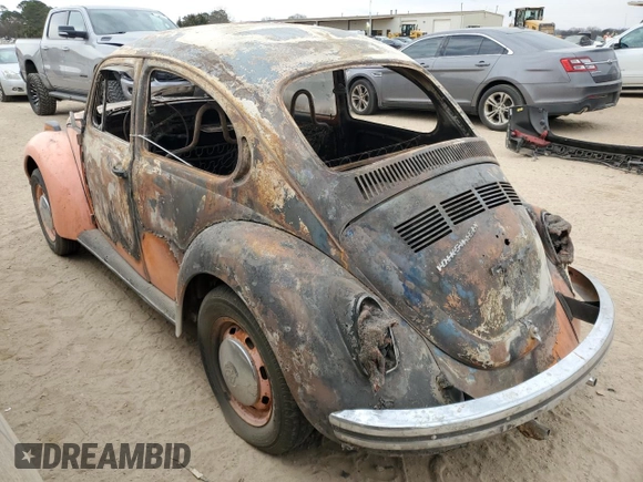 1972 Volkswagen Beetle with VIN 1122796503, listed as a Copart auction lot 47166415 with Not Provided miles and Clean Title. Bid and sale history available at DreamBid. Image 2.