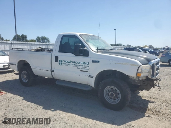 2000 Ford F-250 XL with VIN 1FTNF21F0YEC85459, listed as a Copart auction lot 63040505 with 328,049 mi miles and Salvage title. Bid and sale history available at DreamBid. Image 4.
