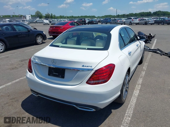 2017 Mercedes-Benz C 300 with VIN 55SWF4KB1HU183192, listed as a IAAI auction lot 42562516 with 29,356 mi miles and . Bid and sale history available at DreamBid. Image 4.