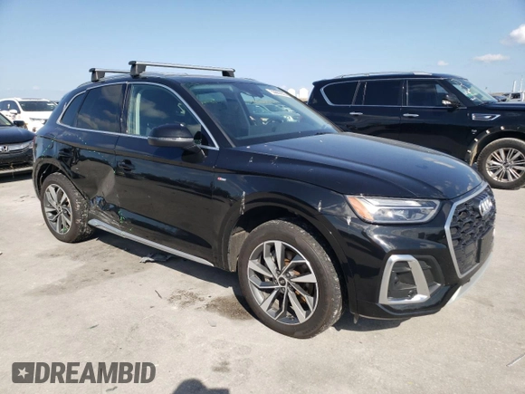 2022 Audi Q5 S line Premium Plus with VIN WA1EAAFY8N2110662, listed as a Copart auction lot 53669955 with 59,648 mi miles and Salvage title. Bid and sale history available at DreamBid. Image 4.