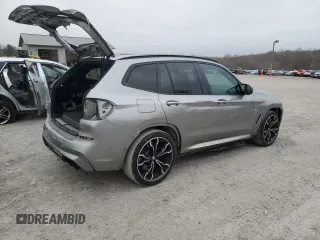 2021 BMW X3 M with VIN 5YMTS0C07M9F36829, listed as a Copart auction lot 48347655 with 42,698 mi miles and Salvage Title. Bid and sale history available at carsss.com. Image 3.