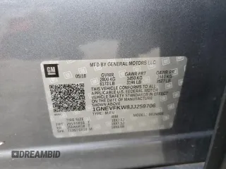 2018 Chevrolet Traverse LS with VIN 1GNEVFKW8JJ259706, listed as a Copart auction lot 72405544 with 93,292 mi miles and Salvage Title. Bid and sale history available at carsss.com. Image 14.
