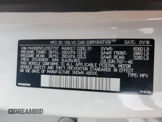 2018 Volvo XC90 Momentum z VIN YV4102PK5J1357707, wystawiony jako Copart lot #55460445 z przebiegiem 95 406 mil mil oraz Szkoda całkowita • Salvage title. Historia ofert i sprzedaży dostępna na DreamBid. Obrazek 14.