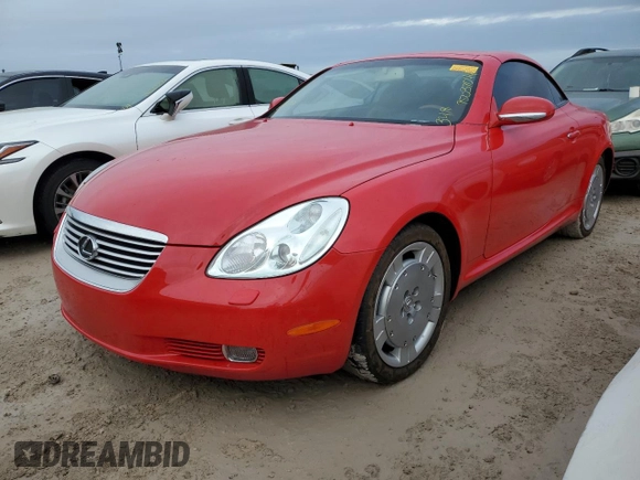 2002 Lexus SC with VIN JTHFN48Y420023585, listed as a Copart auction lot 75037044 with Not Provided miles and Salvage Title. Bid and sale history available at carsss.com. Image 1.