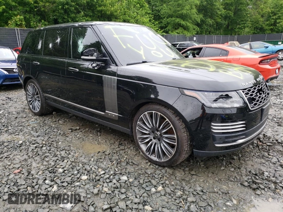 2020 Land Rover Range Rover Autobiography with VIN SALGV5SE1LA585829, listed as a Copart auction lot 54147064 with 83,016 mi miles and Salvage Title. Bid and sale history available at carsss.com. Image 4.