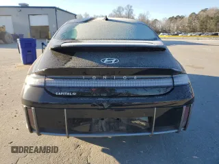 2023 Hyundai IONIQ 6 SEL with VIN KMHM34AC9PA029814, listed as a Copart auction lot 89076885 with 25,273 mi miles and Salvage Title. Bid and sale history available at carsss.com. Image 6.