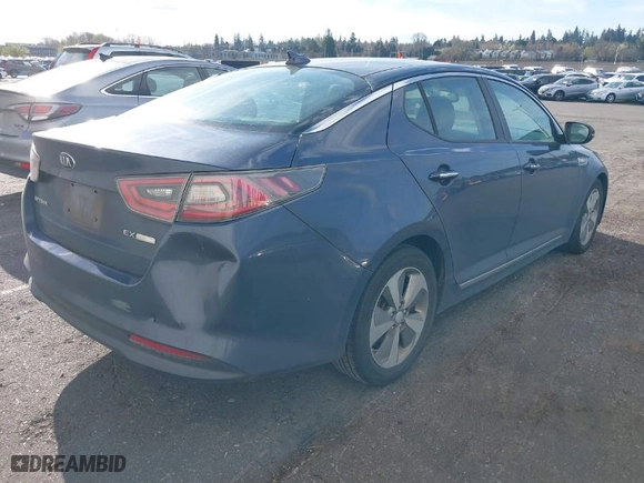 2014 Kia Optima Hybrid EX with VIN KNAGN4AD3E5062640, listed as a IAAI auction lot 41881888 with NaN miles. Bid and sale history available at carsss.com. Image 4.