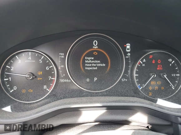 2021 Mazda 3 2.0 with VIN JM1BPAA75M1334174, listed as a Copart auction lot 48397425 with 78,044 mi miles and Salvage Title. Bid and sale history available at DreamBid. Image 9.