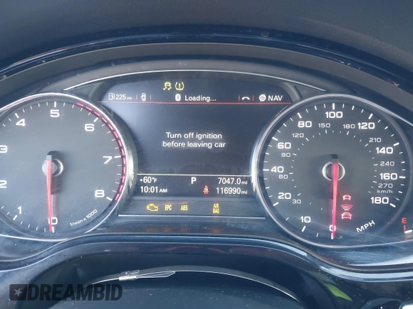 2013 Audi A8 L 4.0L with VIN WAUR2AFD3DN012893, listed as a IAAI auction lot 41209419 with 116,990 mi miles. Bid and sale history available at carsss.com. Image 7.