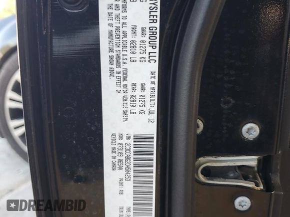 2013 Chrysler 300 with VIN 2C3CCABG2DH504253, listed as a Copart auction lot 53128945 with 192,102 mi miles and Salvage Title. Bid and sale history available at carsss.com. Image 12.