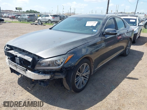 2018 Genesis G80 3.8L z VIN KMHGN4JE6JU247918, wystawiony jako IAAI lot #42423370 z przebiegiem 154 840 mil mil oraz . Historia ofert i sprzedaży dostępna na DreamBid. Obrazek 2.