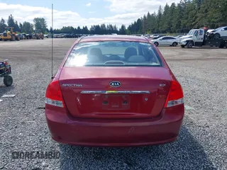 2009 Kia Spectra EX with VIN KNAFE222195661572, listed as a IAAI auction lot 42148750 with 137,773 mi miles. Bid and sale history available at carsss.com. Image 17.