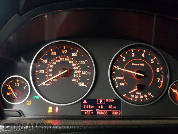 2015 BMW 3 Series 335i xDrive with VIN WBA3B9C56FP705241, listed as a Copart auction lot 85219074 with 193,438 mi miles and Salvage title. Bid and sale history available at DreamBid. Image 9.