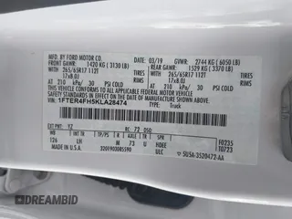 2019 Ford Ranger XL с VIN 1FTER4FH5KLA28474, выставлен на аукционе IAAI как лот 41980525 с пробегом 94 201 миль миль и . История ставок и продаж доступна на DreamBid. Изображение 9.