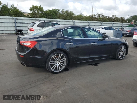 2015 Maserati Ghibli z VIN ZAM57XSA5F1129866, wystawiony jako Copart lot #51738015 z przebiegiem Nie podano mil oraz Szkoda całkowita • Salvage title. Historia ofert i sprzedaży dostępna na DreamBid. Obrazek 3.