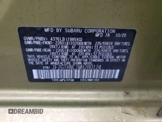 2021 Subaru Crosstrek Limited z VIN JF2GTHNC1MH280124, wystawiony jako Copart lot #56519865 z przebiegiem 28 535 mil mil oraz Szkoda całkowita • Salvage title. Historia ofert i sprzedaży dostępna na DreamBid. Obrazek 12.