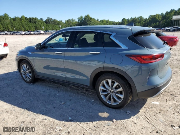 2022 Infiniti QX50 ESSENTIAL with VIN 3PCAJ5CA3NF117342, listed as a Copart auction lot 70952234 with 35,661 mi miles and Salvage Title. Bid and sale history available at carsss.com. Image 2.