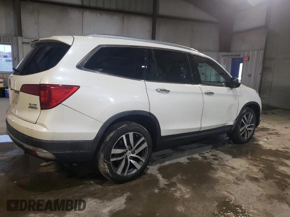 2016 Honda Pilot Elite with VIN 5FNYF6H02GB104395, listed as a Copart auction lot 46621795 with 49,260 mi miles and Salvage Title. Bid and sale history available at carsss.com. Image 3.