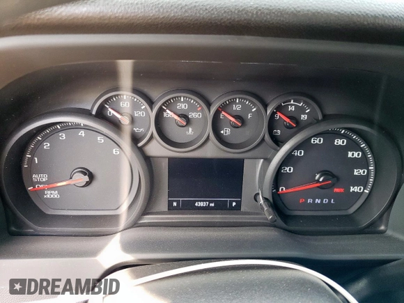 2024 Chevrolet Silverado 1500 Custom with VIN 3GCPABEK0RG245584, listed as a Copart auction lot 50540105 with 43,937 mi miles and Salvage Title. Bid and sale history available at DreamBid. Image 9.