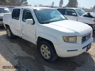 2007 Honda Ridgeline RTL w/Leather with VIN 2HJYK16547H529037, listed as a IAAI auction lot 41763786 with 195,240 mi miles. Bid and sale history available at carsss.com. Image 1.