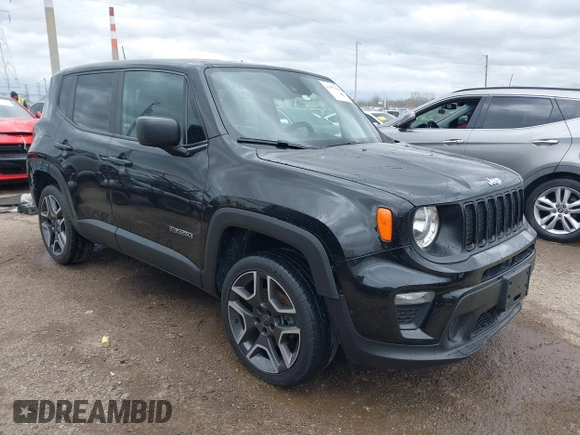 2021 Jeep Renegade Jeepster with VIN ZACNJDAB4MPM23154, listed as a IAAI auction lot 41997306 with 35,209 mi miles and . Bid and sale history available at DreamBid. Image 1.