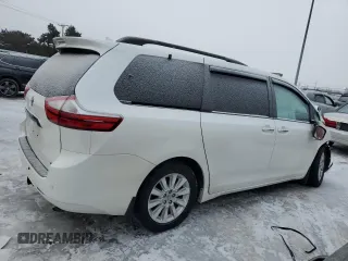 2016 Toyota Sienna Ltd with VIN 5TDDK3DC7GS132956, listed as a Copart auction lot 89190975 with 0 mi miles and Salvage Title. Bid and sale history available at carsss.com. Image 3.