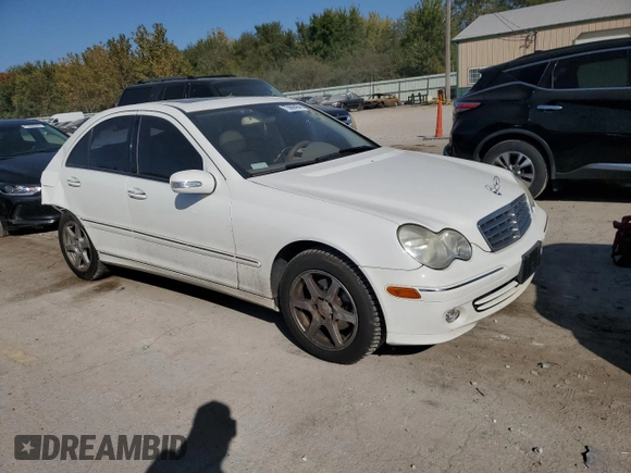 2005 Mercedes-Benz C 240 with VIN WDBRF61J05A777777, listed as a Copart auction lot 75666494 with 140,127 mi miles and Salvage Title. Bid and sale history available at DreamBid. Image 4.