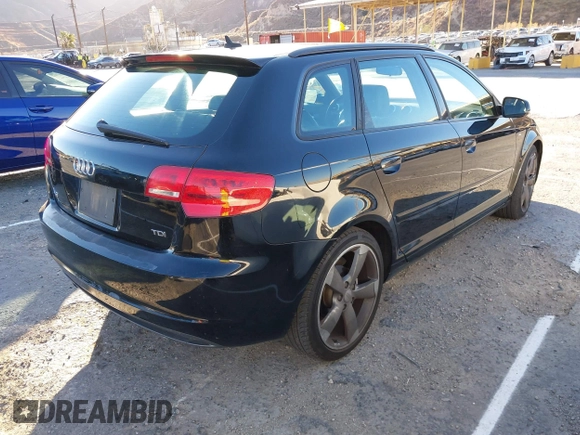 2011 Audi A3 2.0 TDI Premium Plus with VIN WAUKJAFM8BA009206, listed as a IAAI auction lot 41343071 with 140,303 mi miles. Bid and sale history available at carsss.com. Image 4.