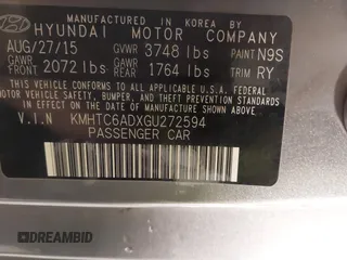 2016 Hyundai Veloster with VIN KMHTC6ADXGU272594, listed as a IAAI auction lot 42437409 with 91,620 mi miles and . Bid and sale history available at DreamBid. Image 9.