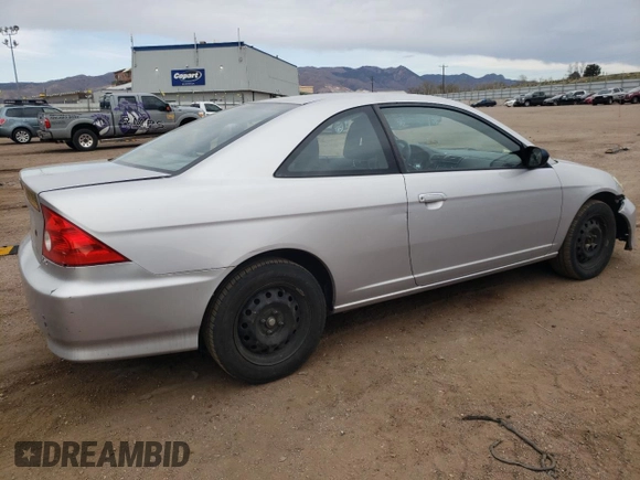2005 Honda Civic LX with VIN 1HGEM22515L068975, listed as a Copart auction lot 52055435 with 206,058 mi miles and Salvage Title. Bid and sale history available at DreamBid. Image 3.
