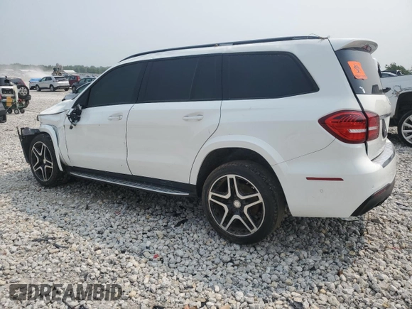 2017 Mercedes-Benz GLS 550 z VIN 4JGDF7DE2HA845531, wystawiony jako Copart lot #59298625 z przebiegiem Nie podano mil oraz Czysty tytuł • Clean title. Historia ofert i sprzedaży dostępna na DreamBid. Obrazek 2.