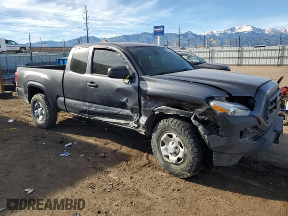 2021 Toyota Tacoma SR with VIN 3TYSX5EN1MT007634, listed as a Copart auction lot 81988814 with 104,002 mi miles and Salvage title. Bid and sale history available at DreamBid. Image 4.