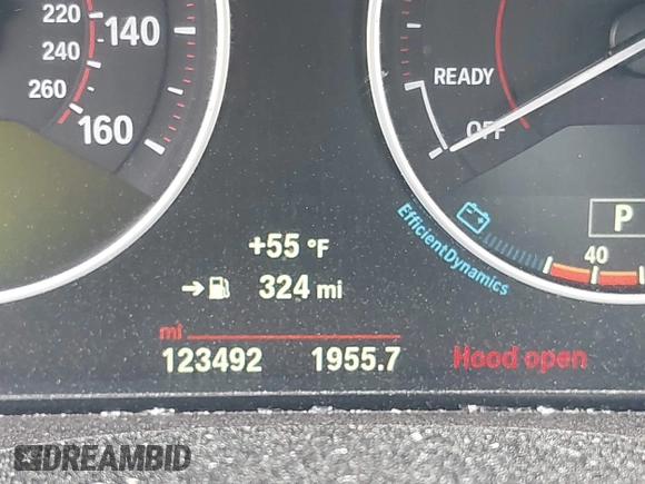 2016 BMW 3 Series 328i with VIN WBA8E9G54GNT84160, listed as a IAAI auction lot 41920657 with 123,492 mi miles. Bid and sale history available at carsss.com. Image 15.