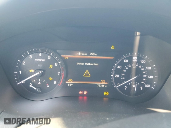 2018 Genesis G80 Sport with VIN KMHGN4JB7JU268654, listed as a Copart auction lot 85464304 with 72,385 mi miles and Salvage Title. Bid and sale history available at DreamBid. Image 9.