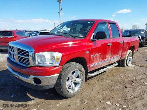 2007 Dodge Ram 1500 Laramie with VIN 1D7HU18277S267806, listed as a IAAI auction lot 41591579 with 141,497 mi miles. Bid and sale history available at carsss.com. Image 2.