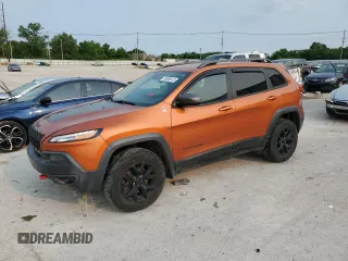 2015 Jeep Cherokee Trailhawk with VIN 1C4PJMBS0FW675807, listed as a Copart auction lot 58800615 with 109,019 mi miles and Salvage title. Bid and sale history available at DreamBid. Image 1.
